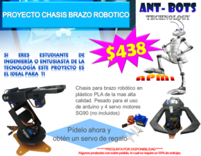 Chasis brazo robotico 4 grados de libertad